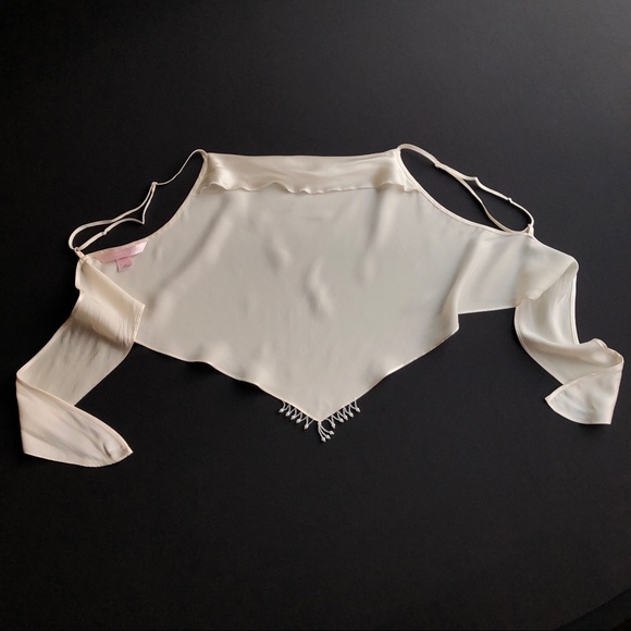 🛑SOLD🛑 Victoria’s Secret Silk Ivory Wrap Tie - Picture 2 of 7